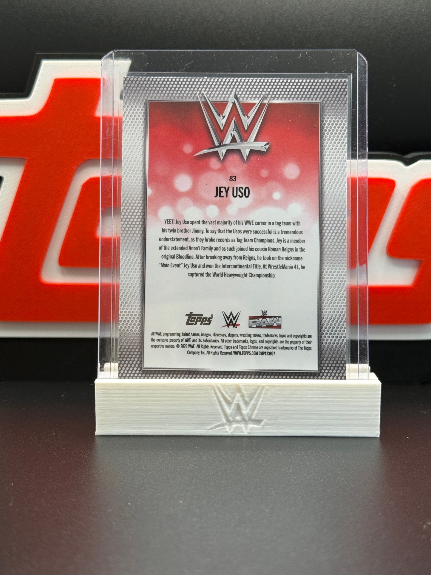 WWE Topps Chrome ‘26- Jey Uso(83) #38/299 Teal Refractor