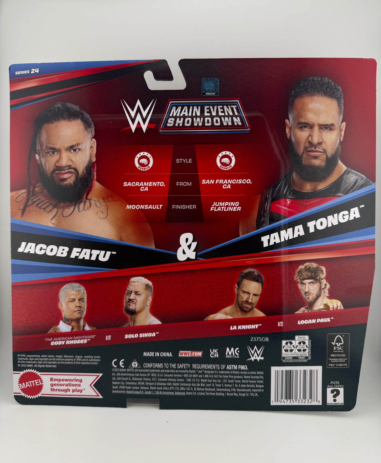 WWE Main Event- Showdown Series 24 Jacob Fatu/Tama Tonga 2 Pack Action Figures