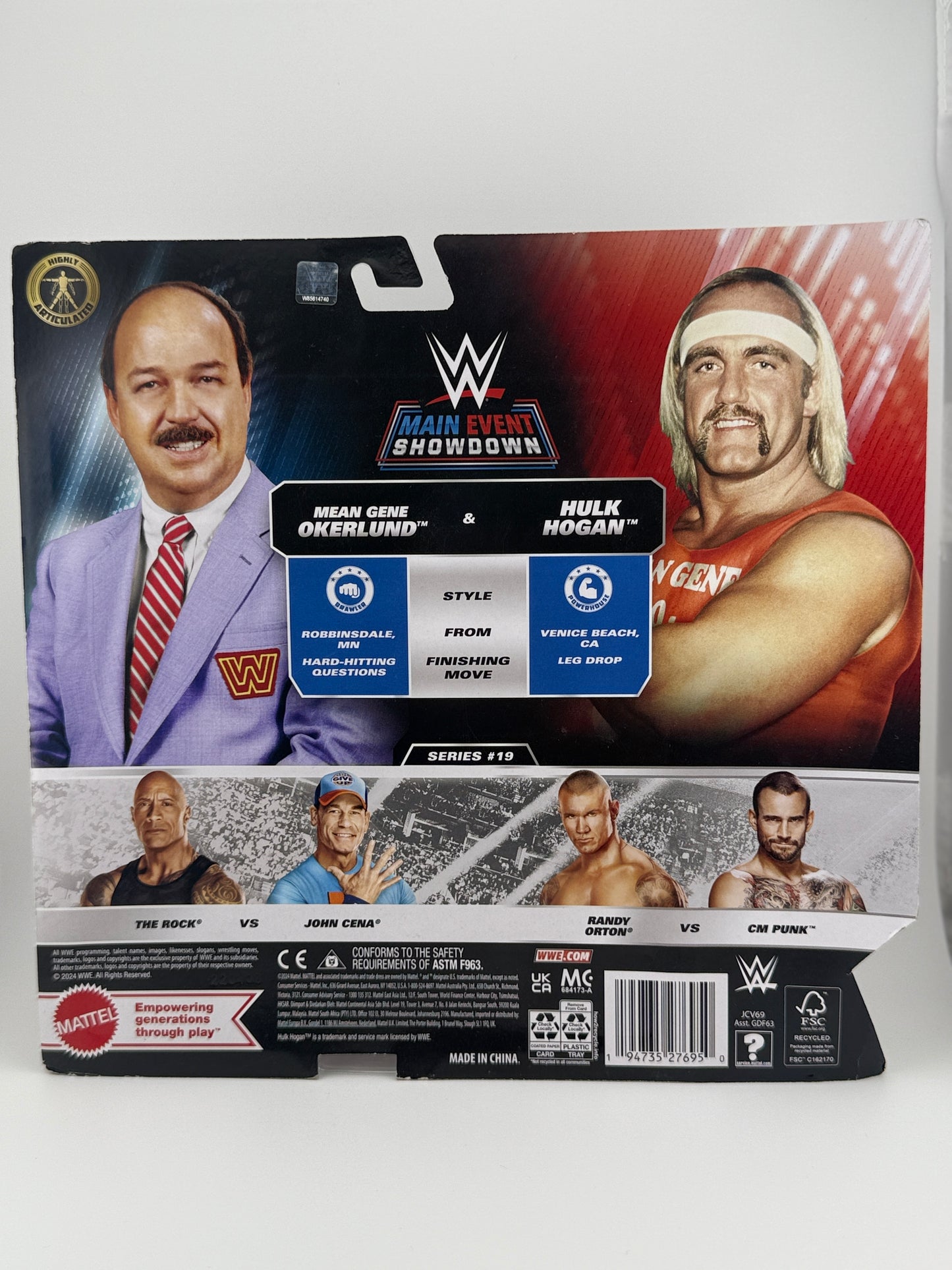 WWE Main Event- Series 19 Hulk Hogan/Mean Gene Okerlund 2 Pack Action Figures