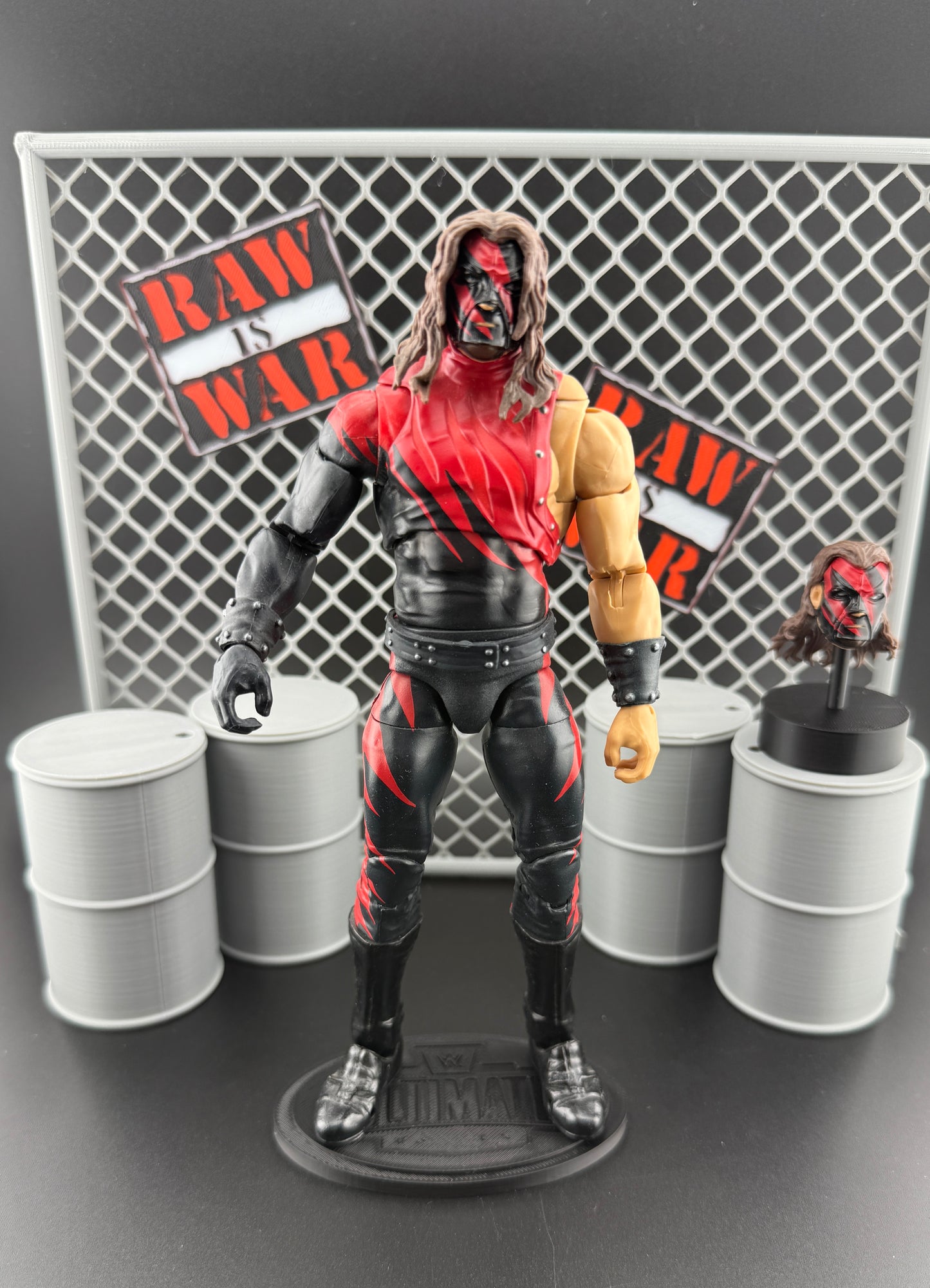 WWE Ultimate(Loose Figure)- Kane (Raw Ring) Action Figure