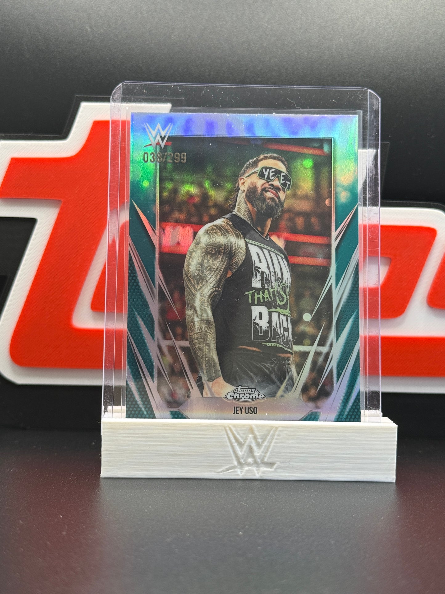 WWE Topps Chrome ‘26- Jey Uso(83) #38/299 Teal Refractor