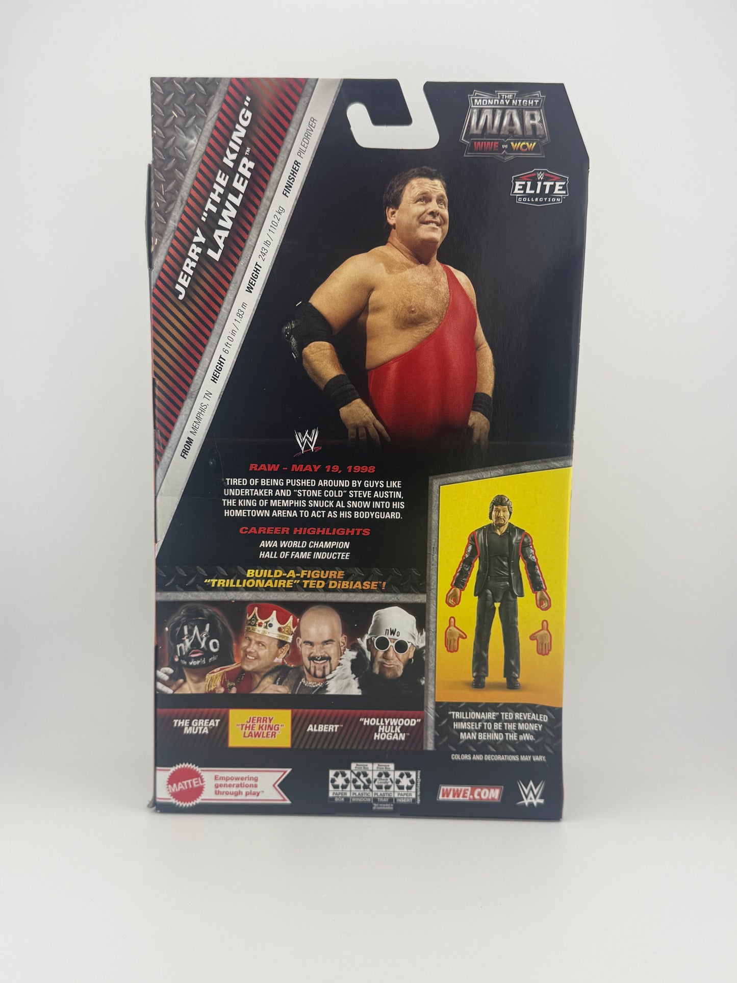 WWE Elite- MNW Series 7 Jerry "the King" Lawler Action Figure