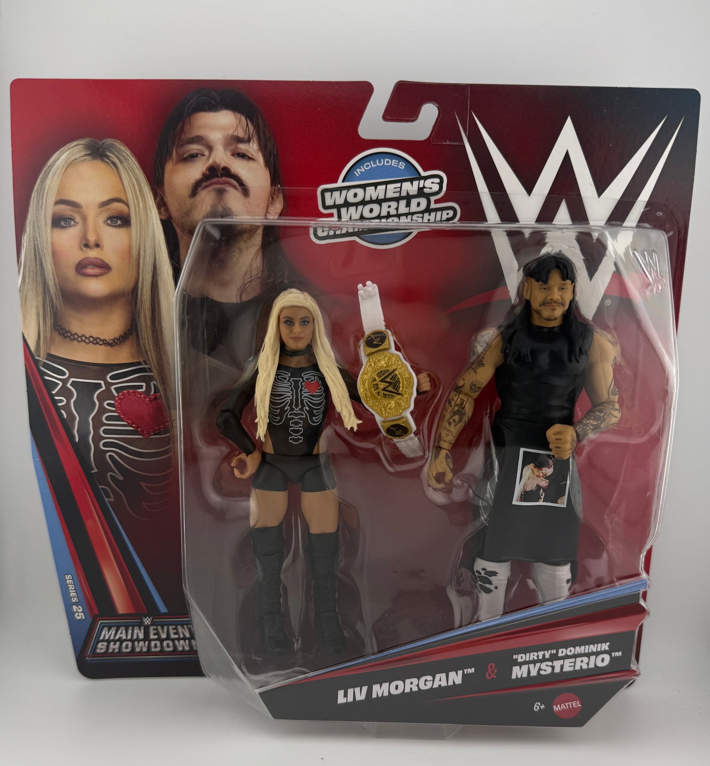 WWE Main Event- Showdown Series 25 Liv Morgan/“Dirty” Dominik Mysterio 2 Pack Action Figures