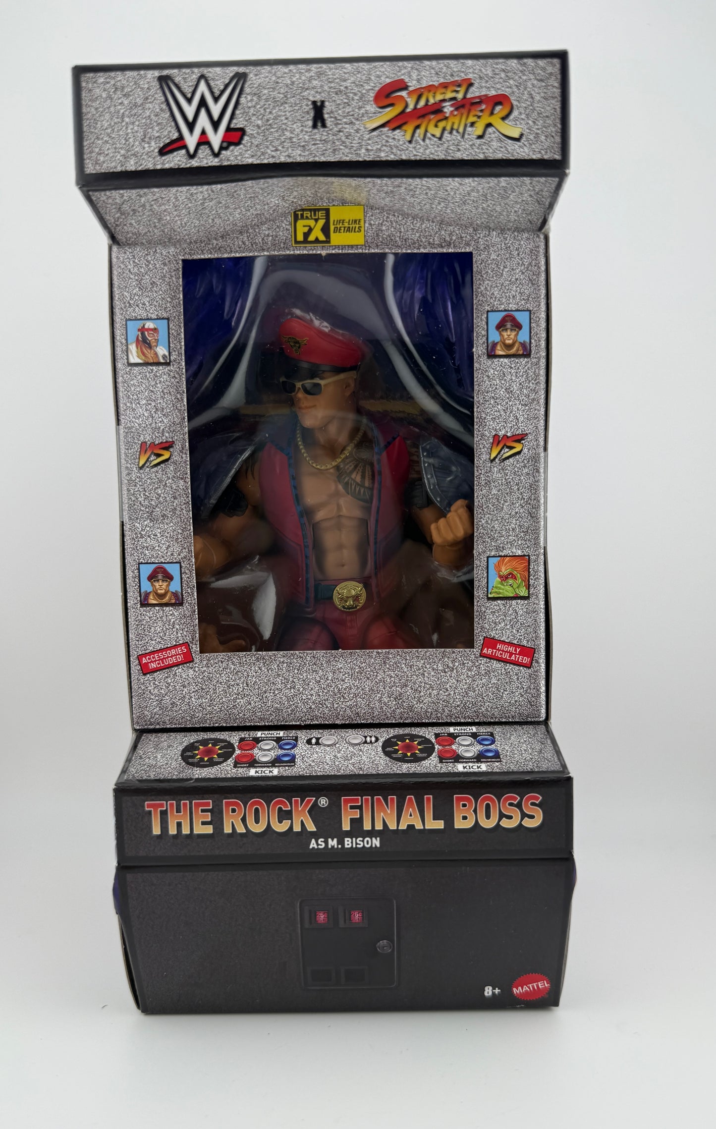 WWE Elite- Street Fighter x WWE Series The Rock Action Figure