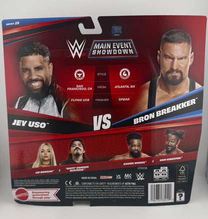 WWE Main Event- Showdown Series 25 Jey Uso/Bron Breakker 2 Pack Action Figures