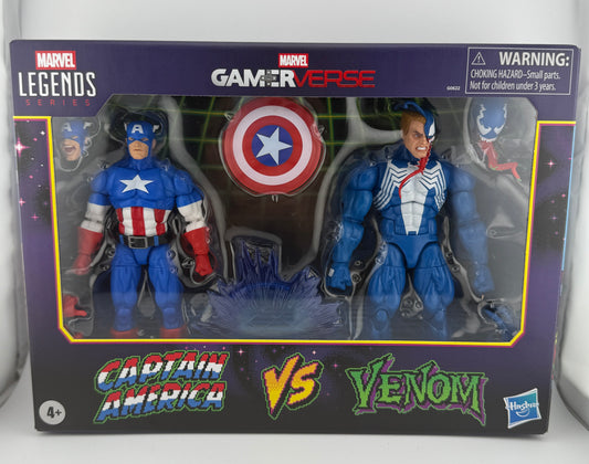 Marvel Legends Series Gamerverse Captain America vs. Venom 6-Inch Action Figures