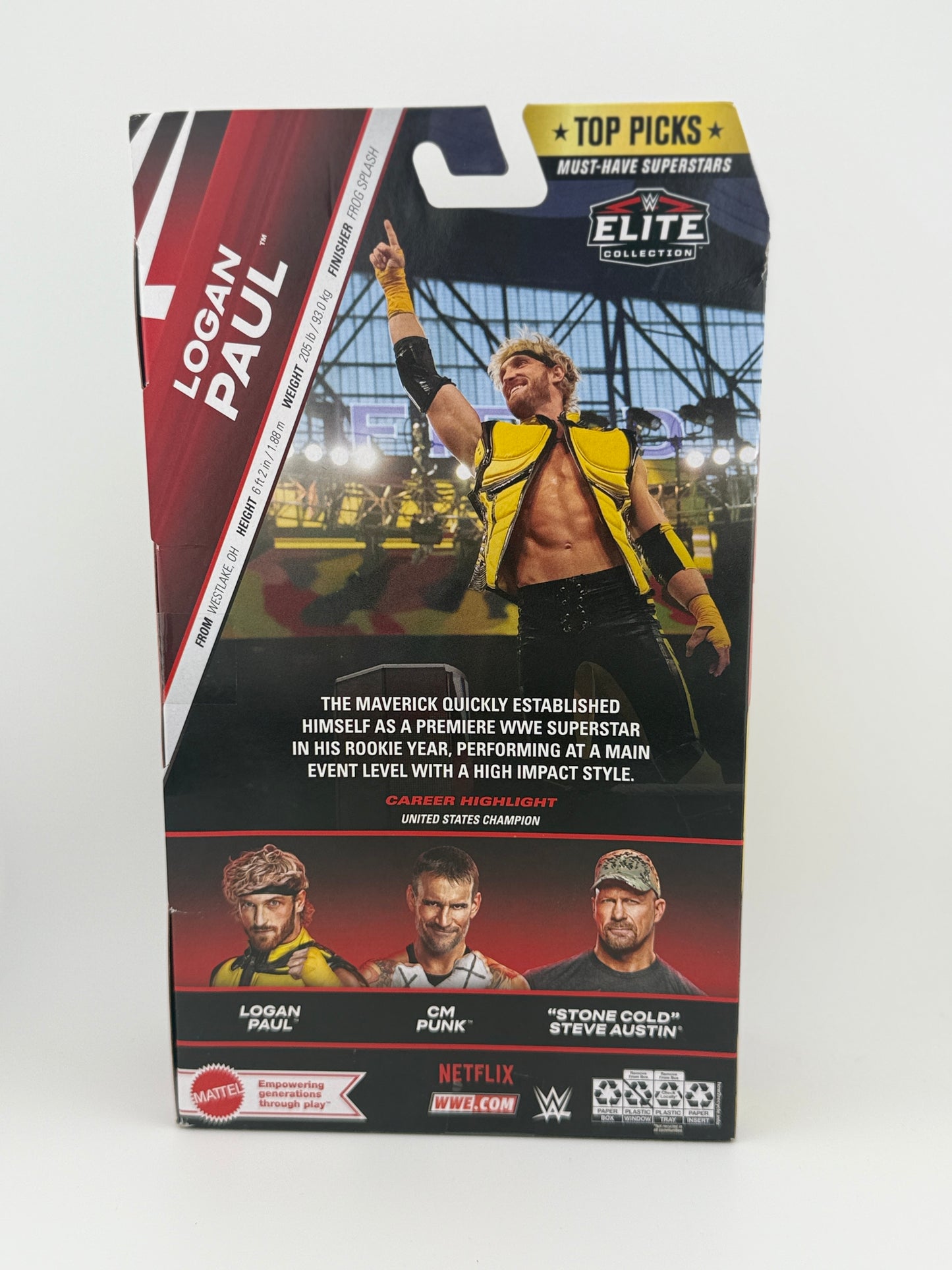 WWE Elite- Top Picks Logan Paul Action Figure(Netflix Package)