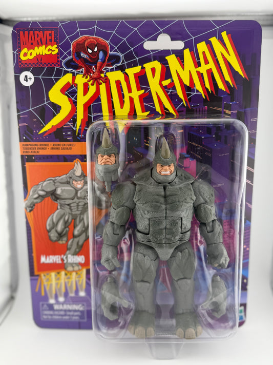 Marvel- Legends Series Spider-Man 6-inch Marvel’s Rhino Retro Action Figure