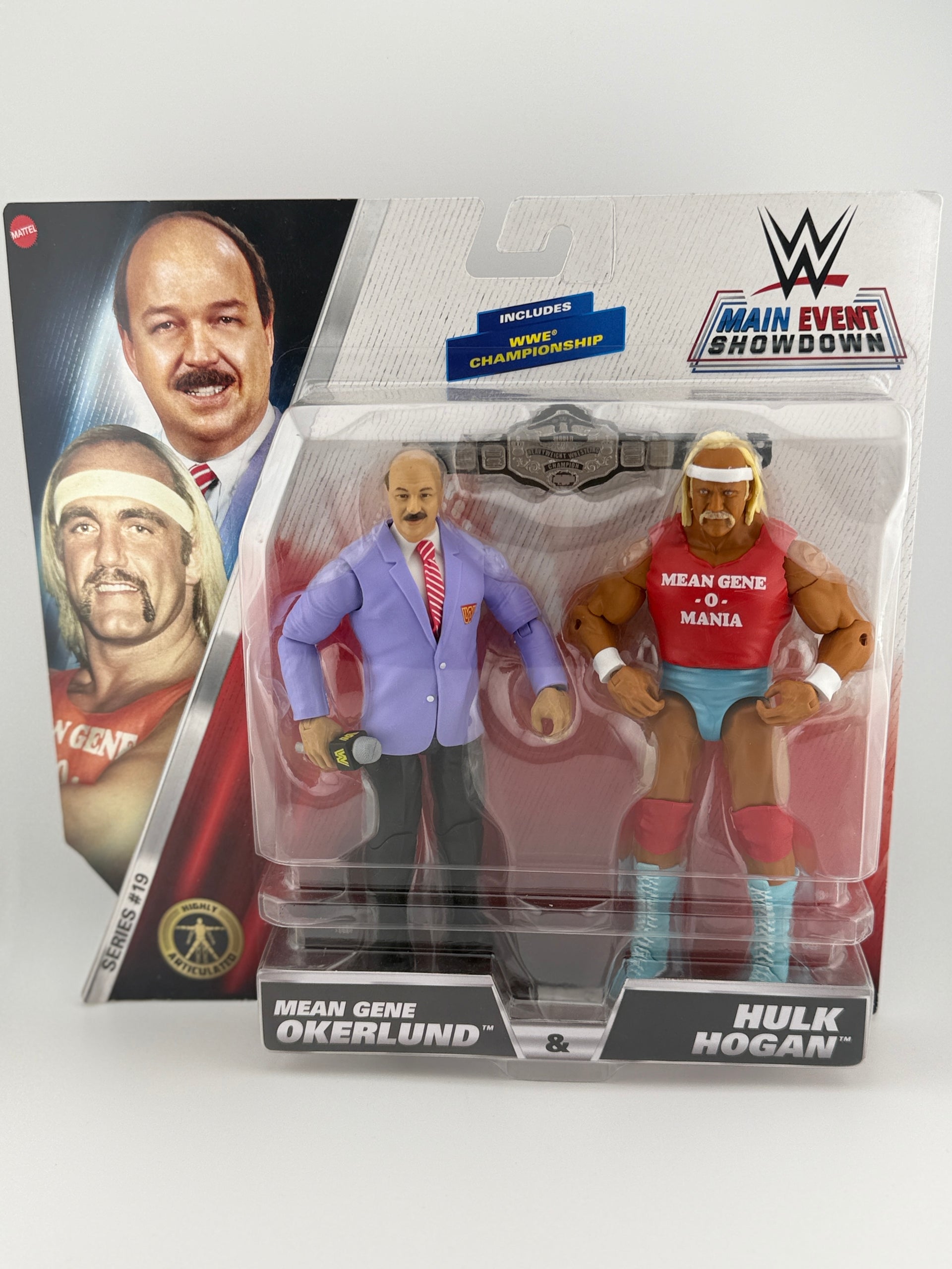 WWE Main Event- Showdown Series 19 Hulk Hogan/Mean Gene Okerlund 2 Pack Action Figures