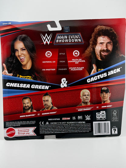 WWE Main Event- Showdown Series 26 Chelsea Green/Cactus Jack 2 Pack Action Figures